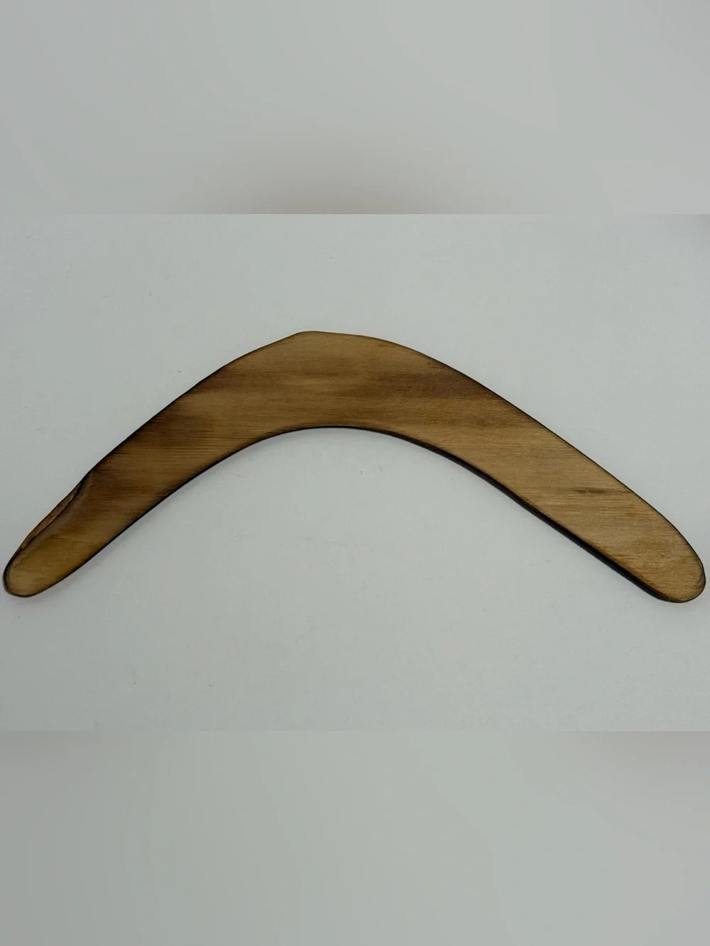 Vintage Hand Painted Australian Aboriginal Wood Boomerang Wall Decor 13.5